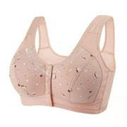 UPPADA Womens Bras No Underwire Full Support Womens Push Up Lace Bra Cute Wireless Bra Full-Coverage Wirefree Underwear Comfortable Front Closure Everyday Bra Warners Bras for Women Wirefree